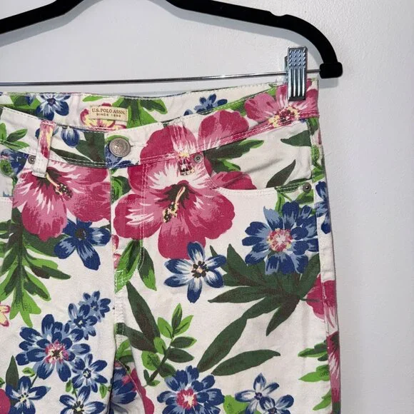 U.S. Polo Assn. Womens Floral Print Skinny Jeans Size 8 - Picture 3 of 8